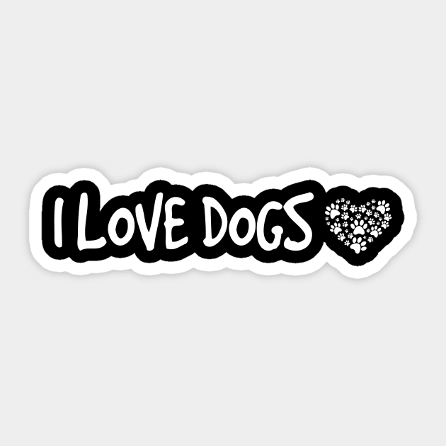 I Love Dogs Paw Heart Sticker by pa2rok